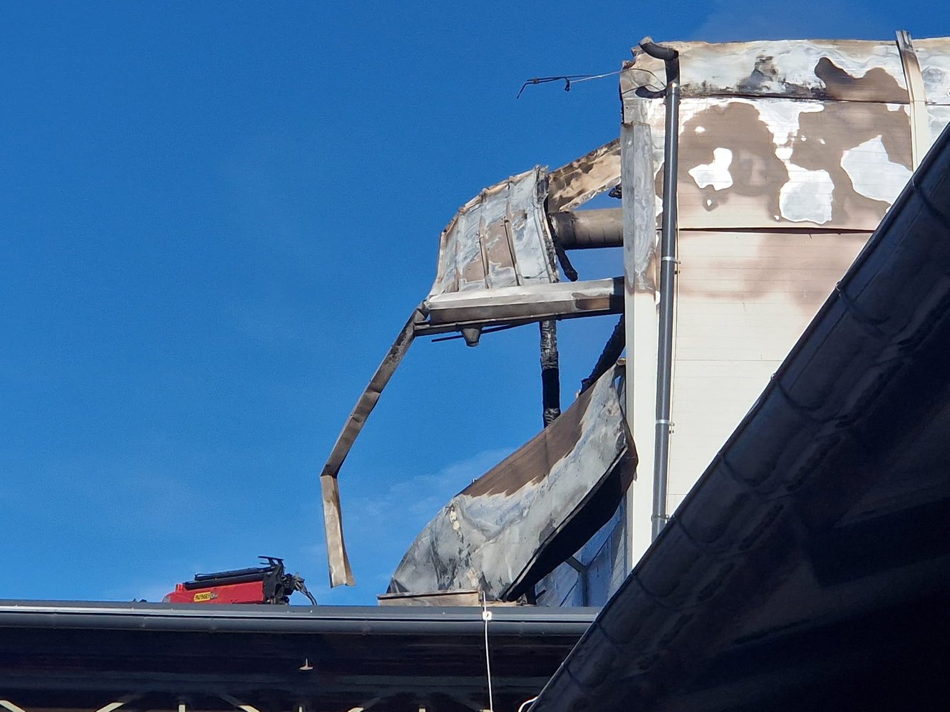 Brand einer Getreide-Trocknungsanlage in Unterlungitz